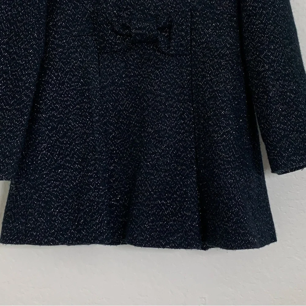 Cherokee Girls Black Silver Metallic Dressy Coat Size 4T Holiday